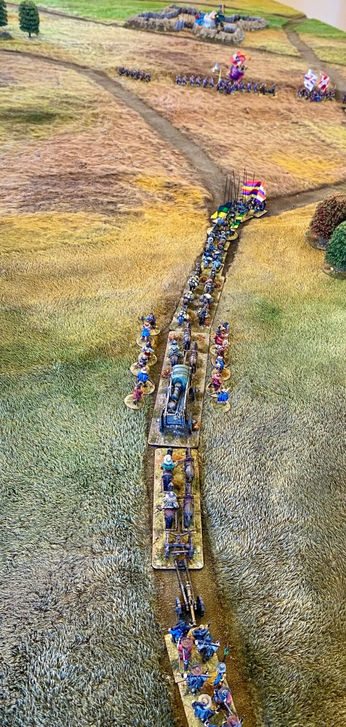 The relief column marches on to the board.