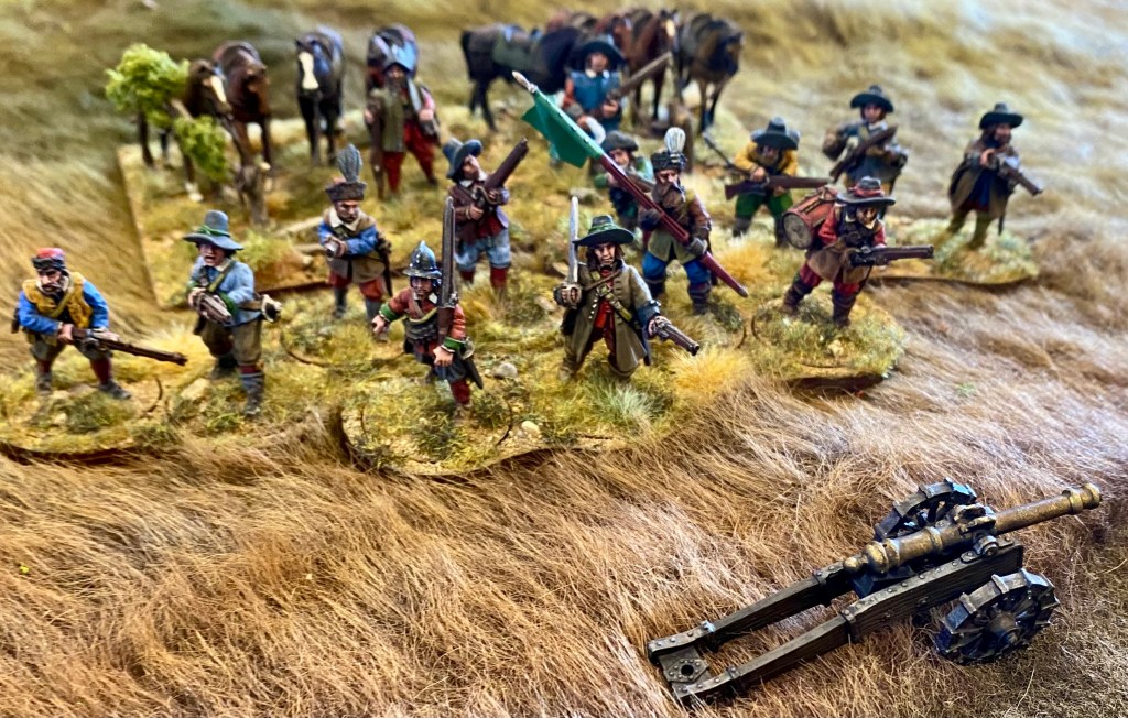 Polish dragoons take the Swedish relief force artillery.
