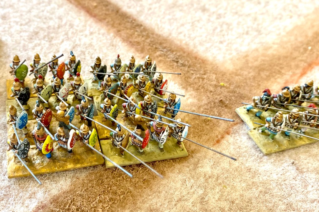 The Seleucid general was forced to extend his line with a thinner phalanx on one flank.