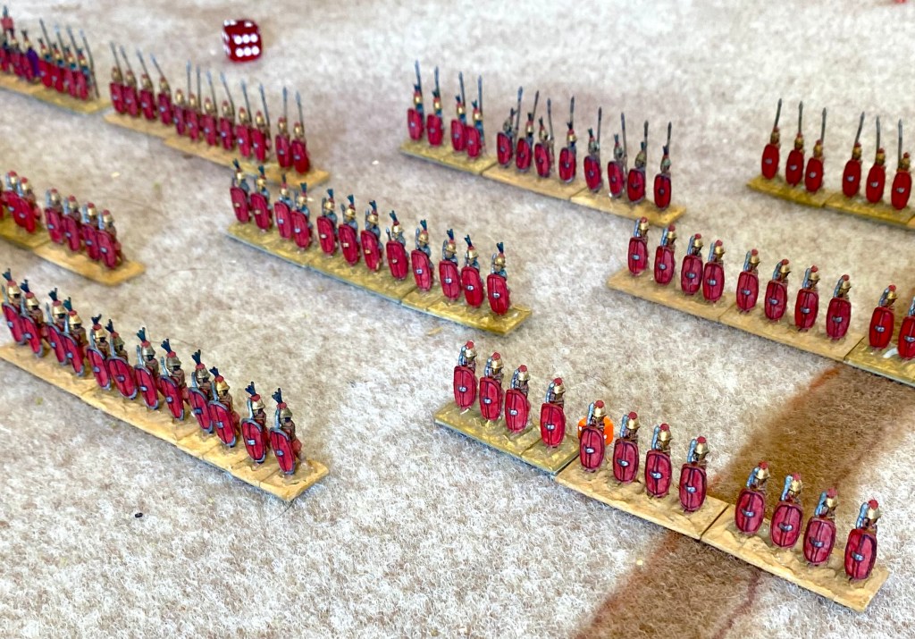 The legions advanced in an echelon.