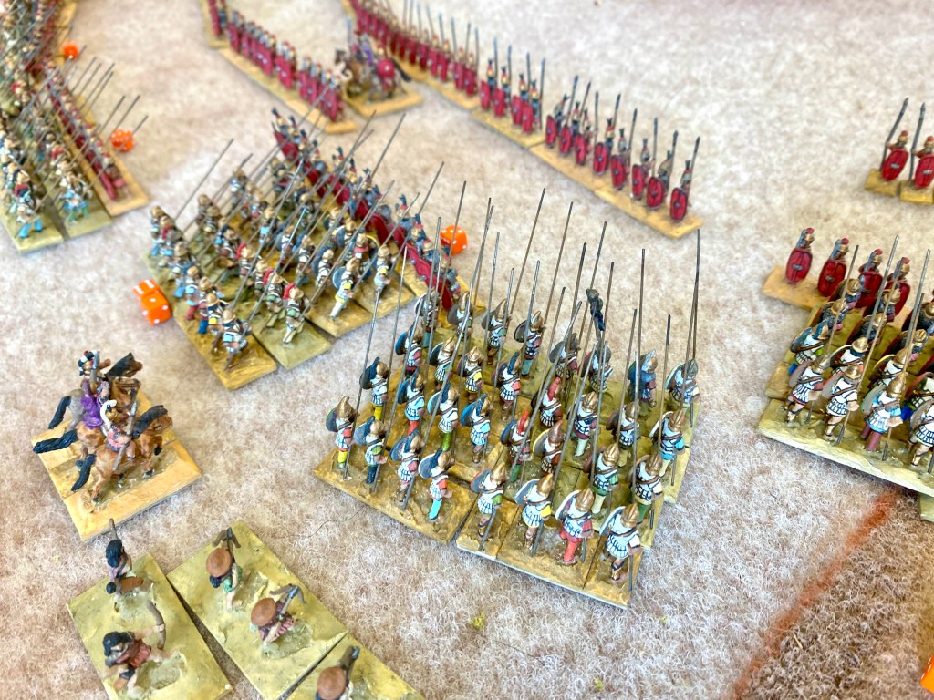 Multiple phalanx formations were too much for the Republican legions and defeat of the final line of Triarii signalled the end. 