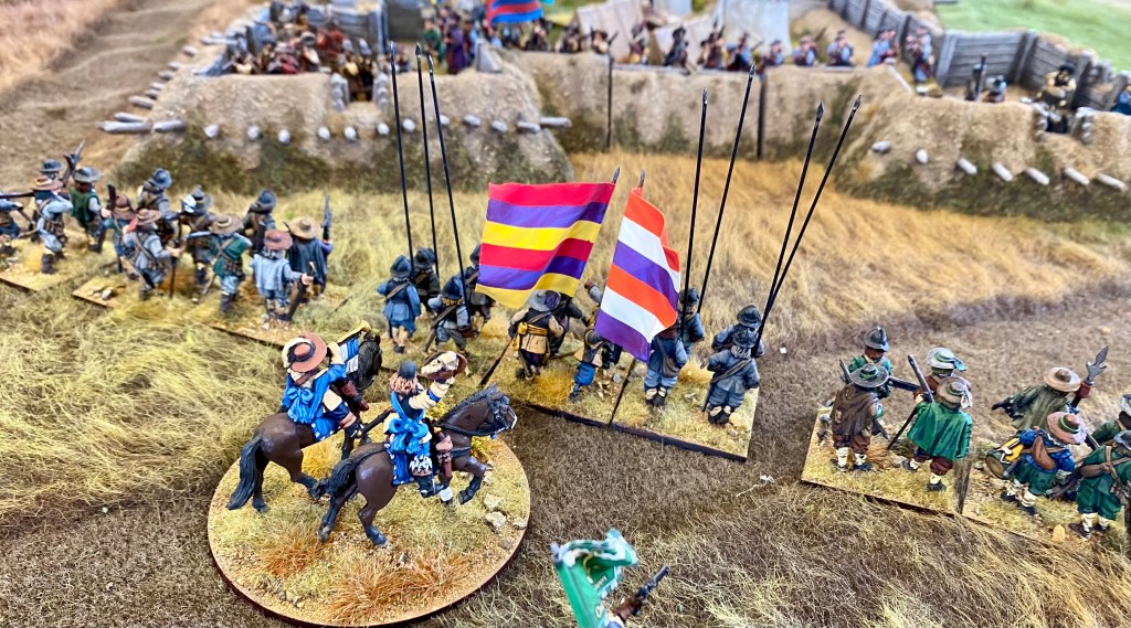 Swedish infantry prepare to assault the fort. 