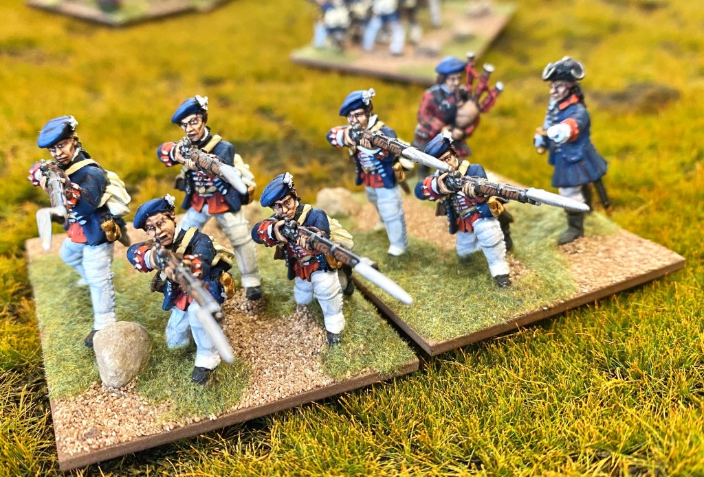 The Royal-Ecossais forming a firing line in the Jacobite second / reserve line.