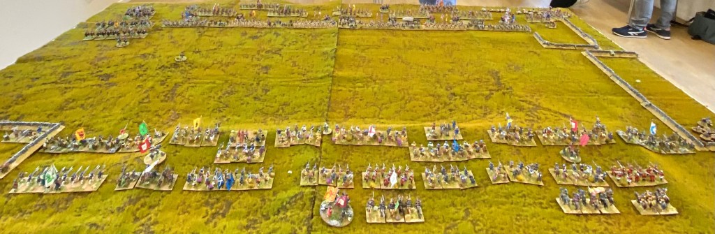 The start of the battle from behind the Jacobite lines. 