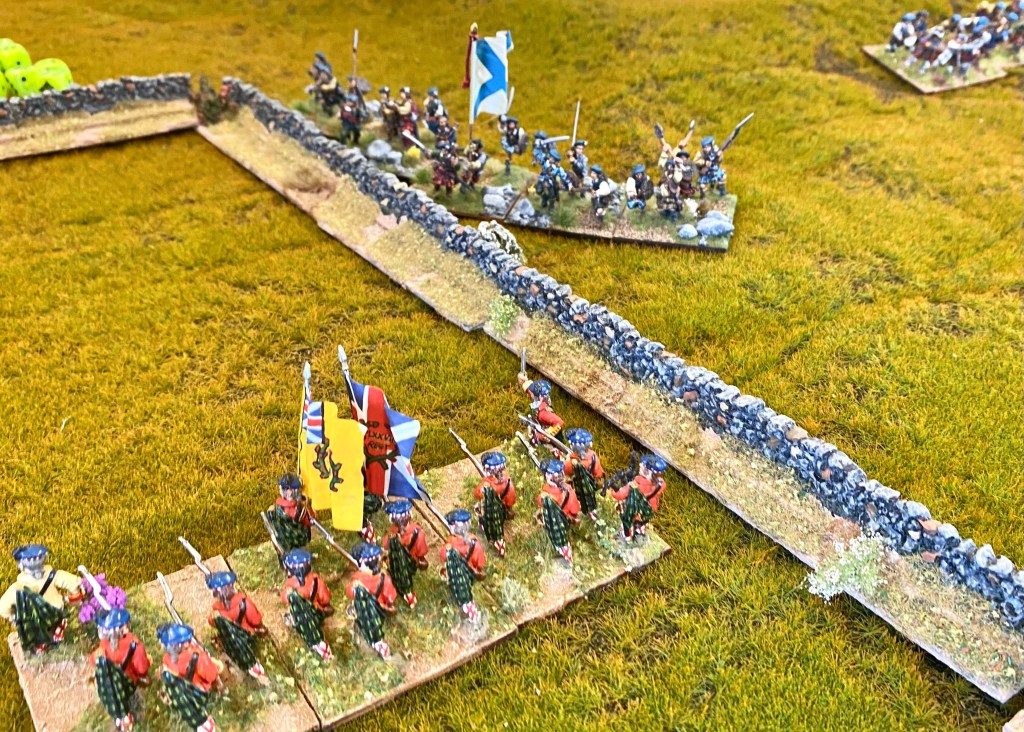 Campbells, loyal to the Hanoverian crown advance to threaten the Jacobite's flank. The Men of Atholl counter their move.