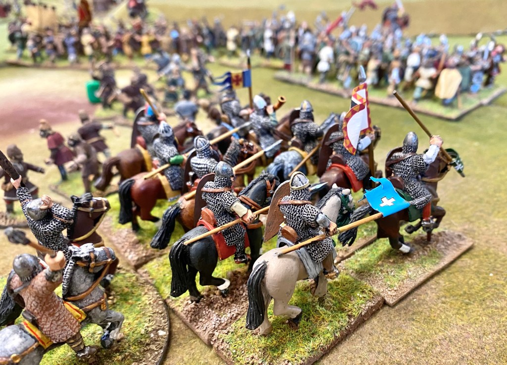 Mounted Saxons advancing. 
