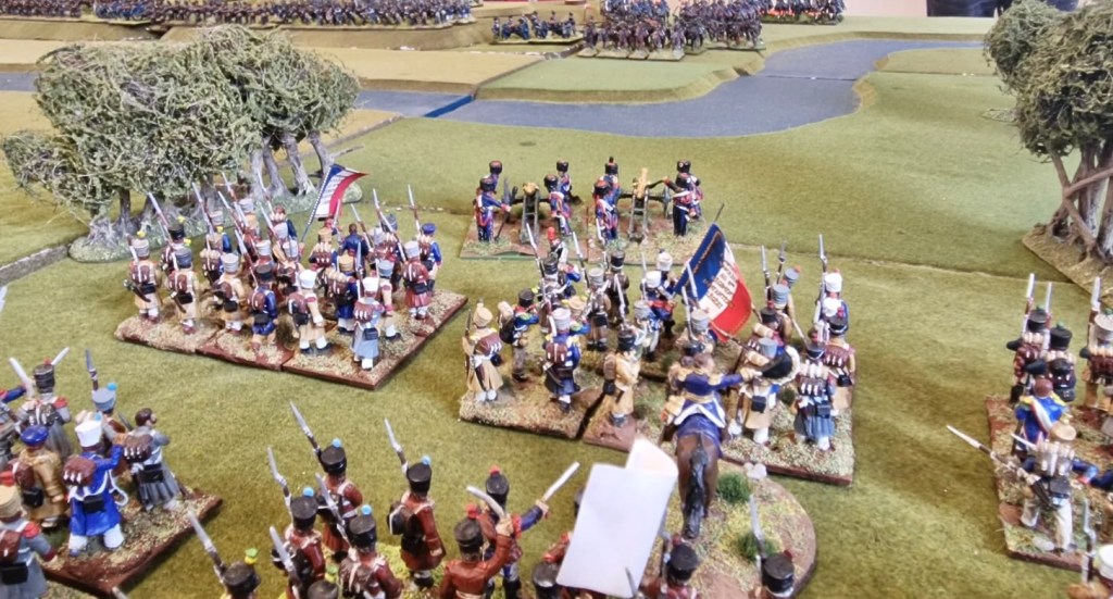 The French right - ready for the attack.