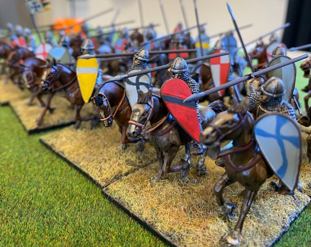 The Conqueror's knights ready themselves for battle.