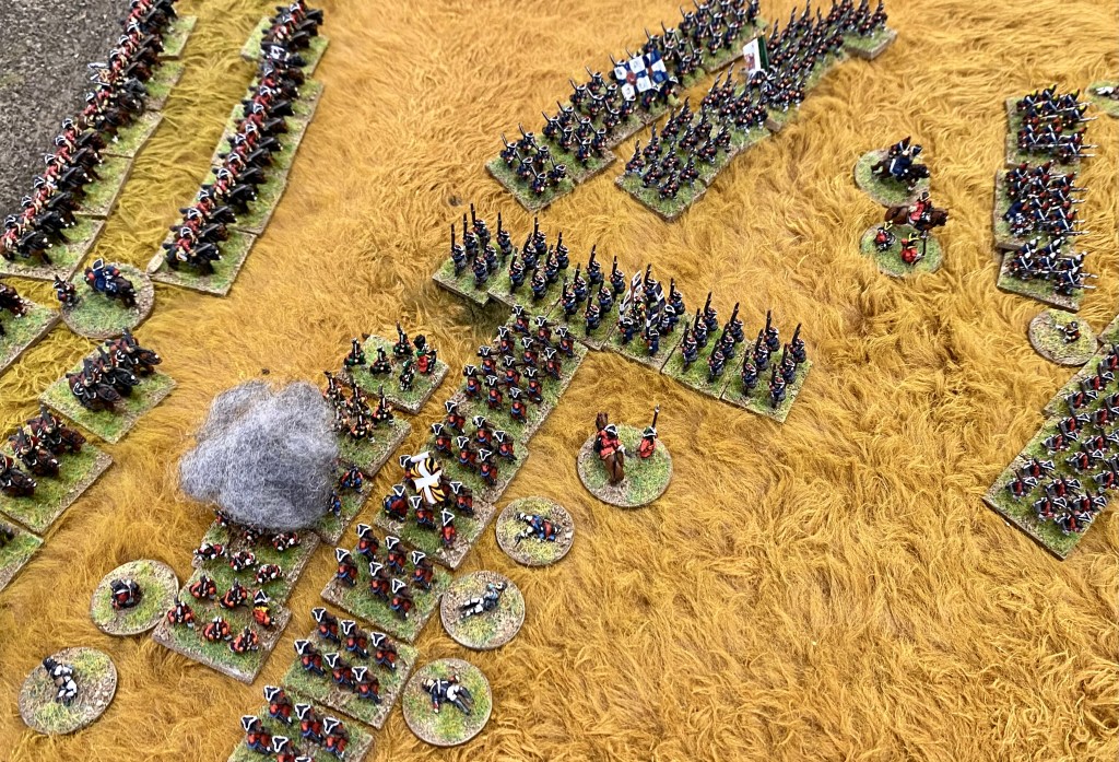 It is all up for the Swiss.  Charged frontally by combined Grenadiers and then finished off with a battalion in the flank. 